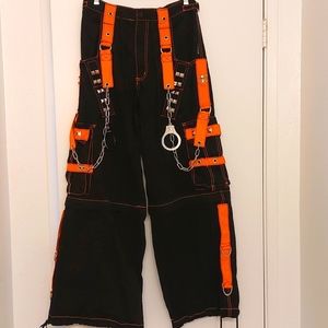 Tripp NYC convertible LOCK UP PANT - Small / BLACK/ORANGE